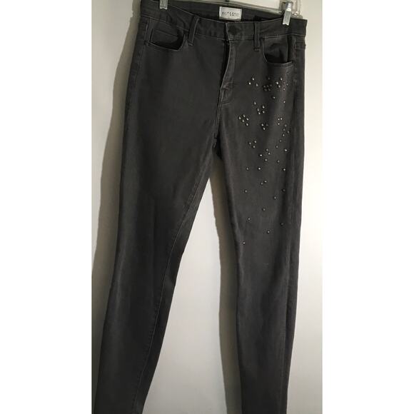 Parker Smith Ava Women's Size 29 Overcast Gray Skinny Studded Embellished Jeans - Picture 1 of 5